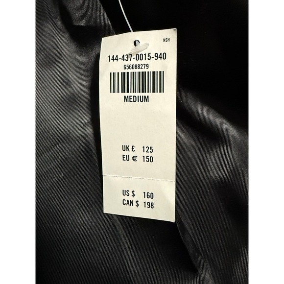 Abercrombie Fitch Women's Gray Herringbone Button Front Collarless Jacket Medium - Picture 6 of 6